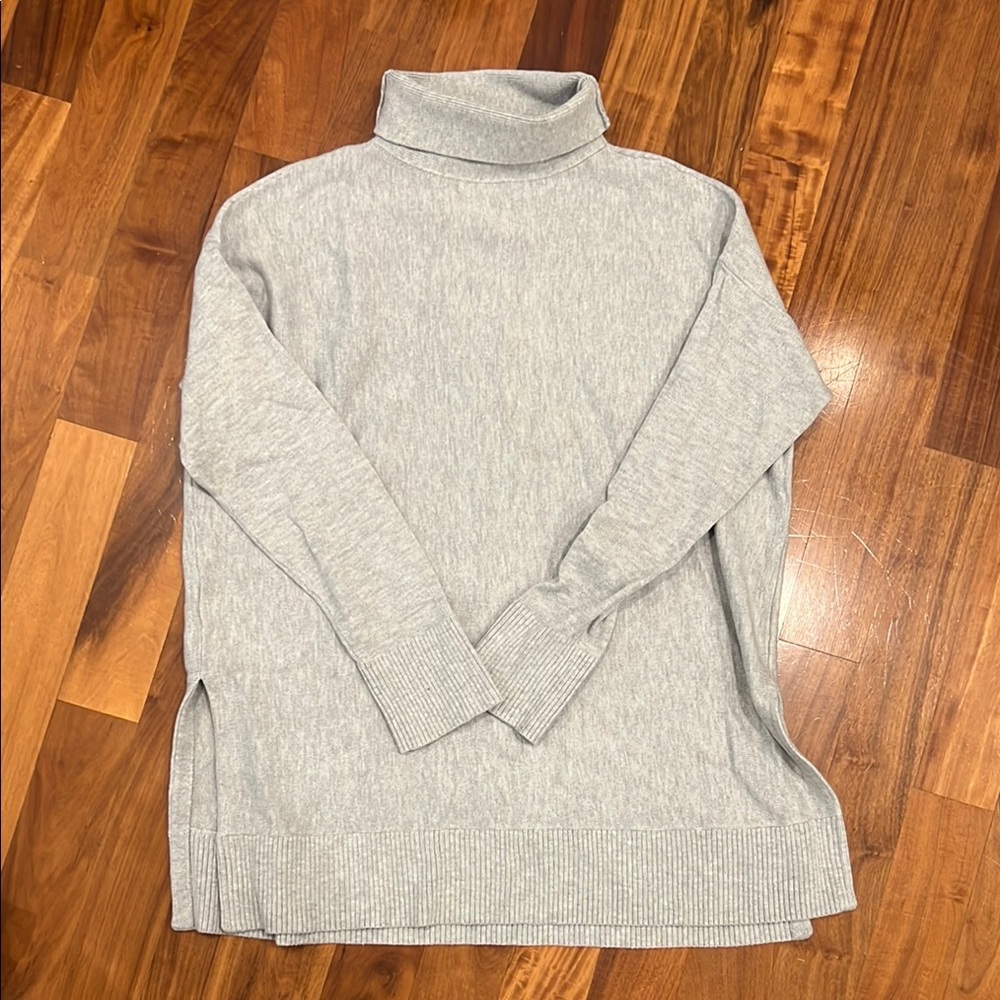 Womens Gray Turtleneck Sweater